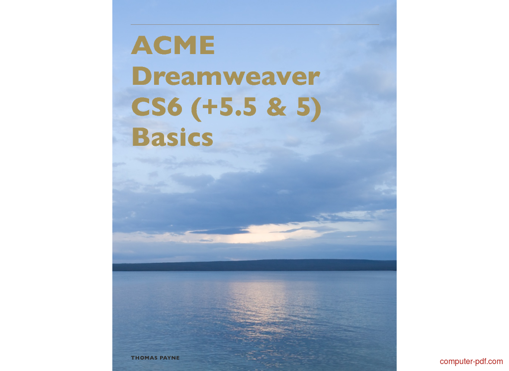 dreamweaver cs6 tutorial ebook