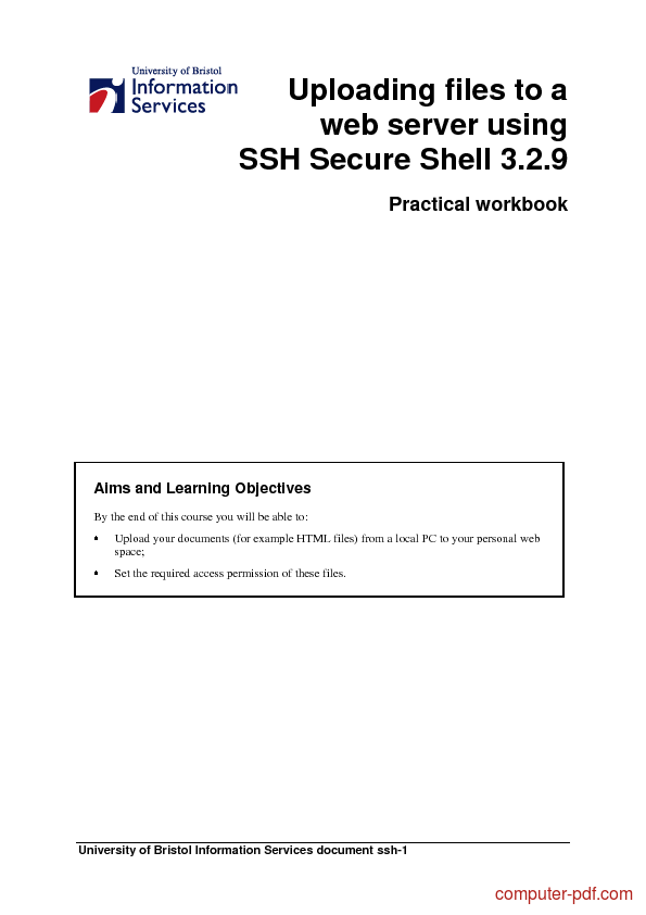 upload files to ssh
