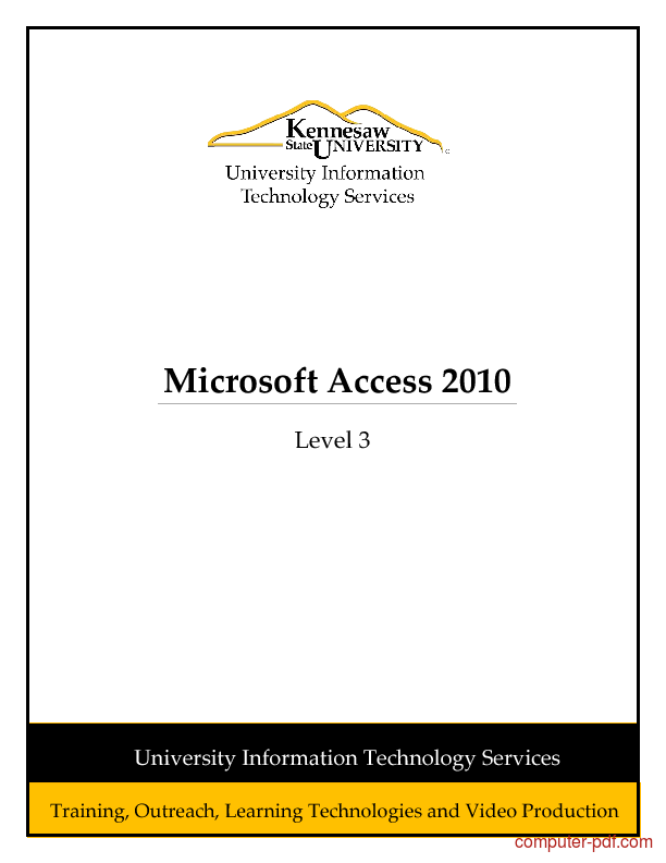 ms access 2010 training