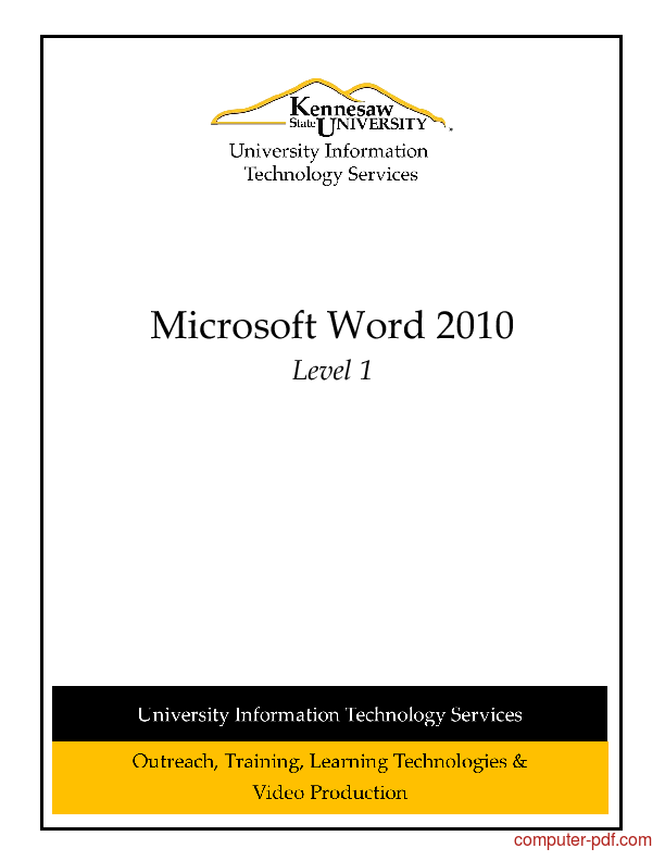 microsoft word 2010 tutorial exercises