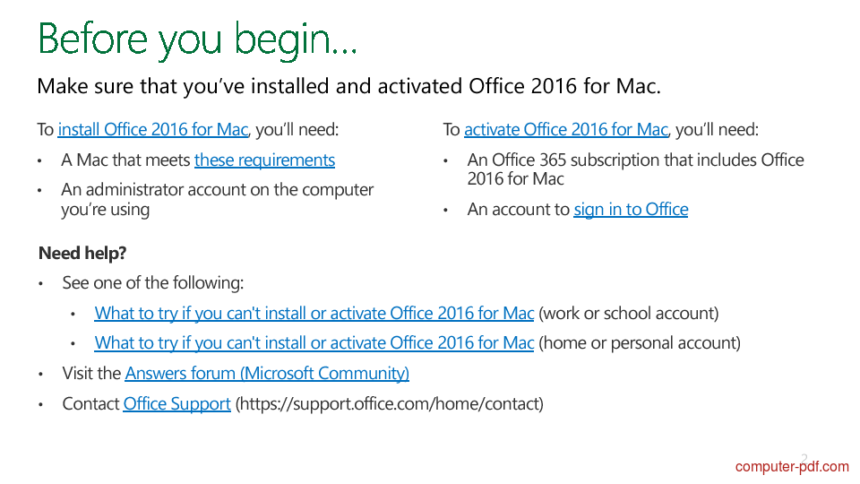 learn office 2016 for mac pdf