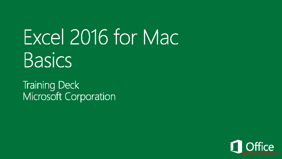 excel for mac guide