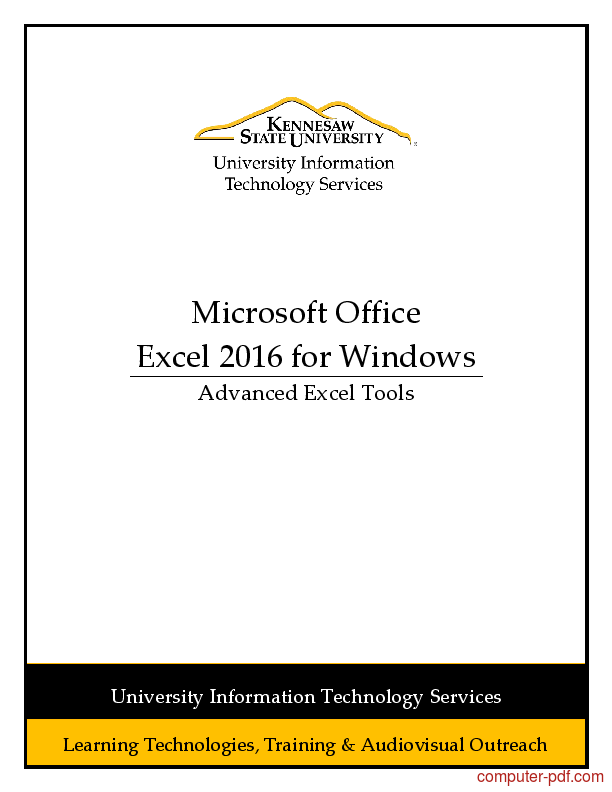 advanced microsoft excel tutorial pdf