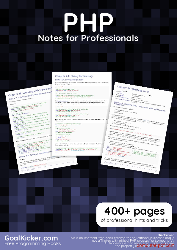 php language tutorial pdf