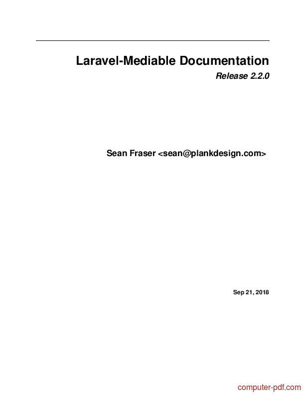 [PDF] LaravelMediable Documentation free tutorial for  