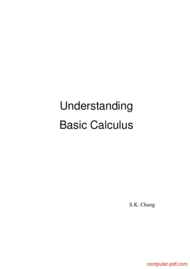 [PDF] Understanding Basic Calculus free tutorial for Beginners